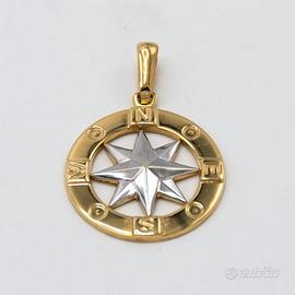 Ciondolo  oro  18 kt "Rosa dei venti "E. 2700