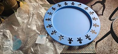 Alessi vassoio "Girotondo" acciaio blu