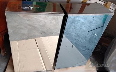  ARMADIETTI 2 APPLIQUE VETRO BLU BAGNO 