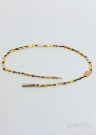 Bracciale oro bianco e giallo 18 kt gr. 5.14