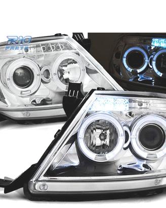 FARI TOYOTA HILUX 05-11 LED OCCHI ANGEL CROMATI
