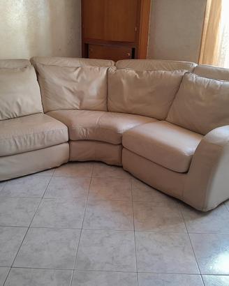 Divano 3 posti in pelle