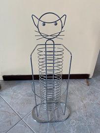 Porta CD a Colonna Vintage Design Gatto