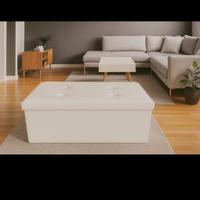 pouff panca contenitore in pelle 