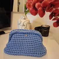 borsa clutch fatta a mano,pochette ad uncinetto
