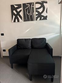 Divano a 2 posti con chaise longue a L