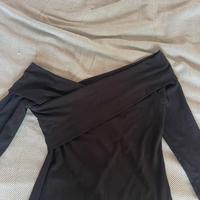 Maglia con incrocio nera