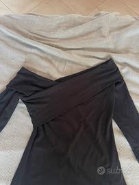 Maglia con incrocio nera