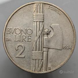 buono 2 Lire 1924, Vittorio Emanuele III Regno