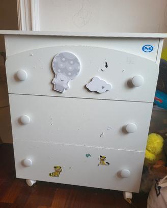 CASSETTIERA CON FASCIATOIO PALI 