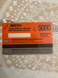 SCHEDA TELEFONICA SERIE URMET ROSSA NUOVA P71