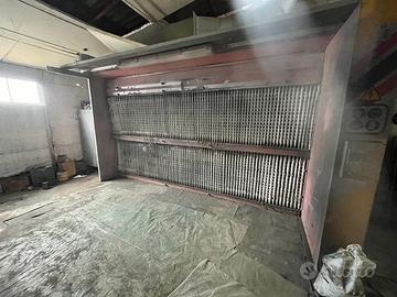 Cabina a parete aspirante per verniciatura
