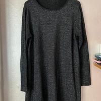 Maglione lungo con brillantini donna