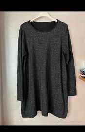 Maglione lungo con brillantini donna