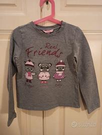 🎄🎀Maglia Natalizia "Real Friends" Panda  6-7 Y