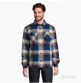 Giacca-camicia imbottita uomo – quadri blu – tg M