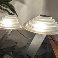 lampade da tavolo in vetro di murano coppia abatj