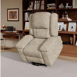 Poltrona reclinabile elettrica colore grigio