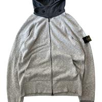 Stone Island Full zip Ninja Hoodie light gray Knit