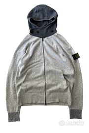 Stone Island Full zip Ninja Hoodie light gray Knit