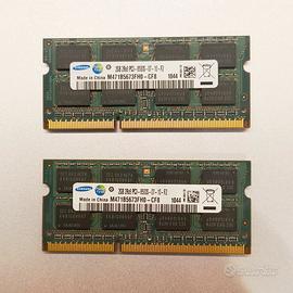 Ram Samsung 4gb (2x2gb) DDR3 1066Mhz  PC3-8500S SO