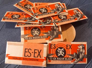lamette da barba ES EX vintage da collezione 