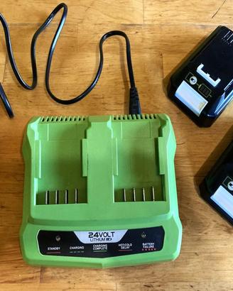 Greenworks Kit compatibile 2 batterie caricatore