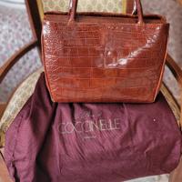 Coccinelle borsa a mano in pelle stampa cocco