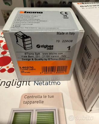 BTicino Livinglight L4027C - Tapparella Nero
