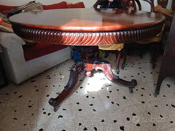 Set Pranzo Antico '800 Luigi Filippo Tavolo sedie