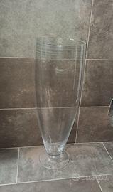 GRANDE VASO VETRO A FORMA DI CALICE/FLUTE