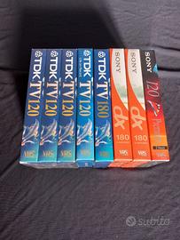 8 videocassette sigillate VHS Sony e TDK