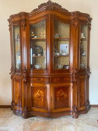Vetrina / credenza classica in noce