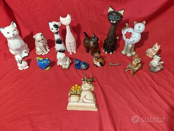 Collezione ceramiche gattini e varie thun