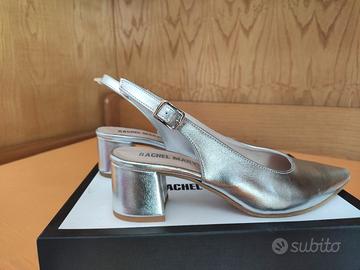 Scarpe Cerimonia Argento e Borsetta Laura Biagiott