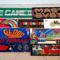 Marquee pannelli cabinati videogiochi arcade bar