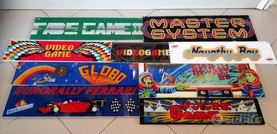 Marquee pannelli cabinati videogiochi arcade bar