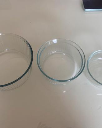 N. 3 ciotole i pirex