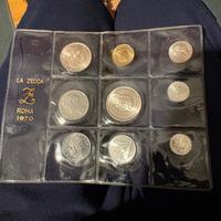 Divisionali anno 1970 Monete fdc comprese  1000£ e