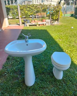 lavandino a colonna e water DOLOMITE 