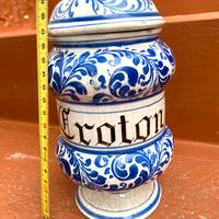 Vaso Farmacia Antico Maiolica Perfetto Firmato