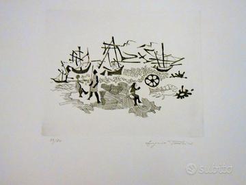 4 acqueforti di Eugenio Pardini