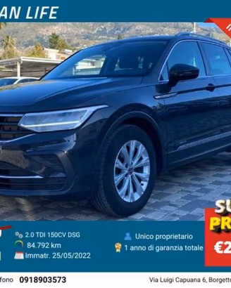 Volkswagen Tiguan Life 2.0 TDI 150CV DSG