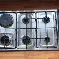 piano cottura smeg 5 fuochi + piastra elettrica