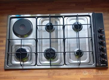 piano cottura smeg 5 fuochi + piastra elettrica