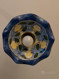 Lampadario in ceramica dipinta a mano mediterraneo