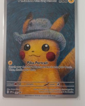 Pokémon PIKACHU with grey felt hat