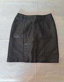 Minigonna tg. 36 EU "H&M" nero similpelle