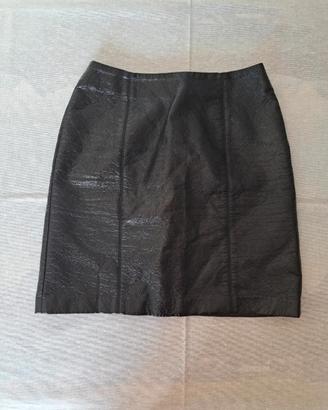 Minigonna tg. 36 EU "H&M" nero similpelle
