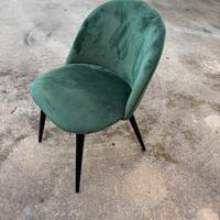 Poltrona velluto seduta